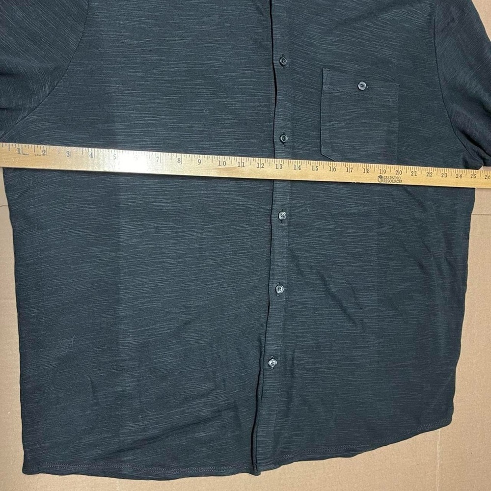 Men's Express Black Button-Down Long Sleeve Shirt Size XL Casual Cotton Stretch - Picture 6 of 7